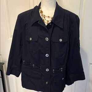 Jones New York Midnight Blue Utility Jacket